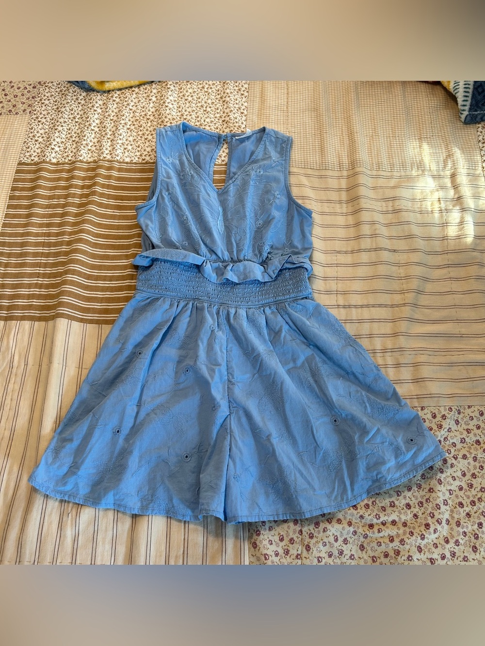 Abercrombie Kids blue romper 11/12